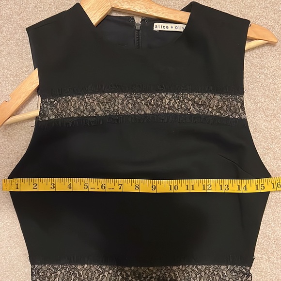 Alice + Olivia black dress with lace detailing - Picture 7 of 8